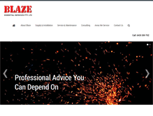 Tablet Screenshot of blazeessentialservices.com.au